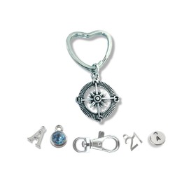 Anchor Key Ring, Traveller Keychain, Travel Lover Bag Charm, Gift for Safe Travels