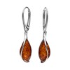 High-quality women's earrings made of 925 sterling silver with natural
