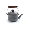 Barebones Enamel Teapot - Vintage Inspired Design - Baked Stainless