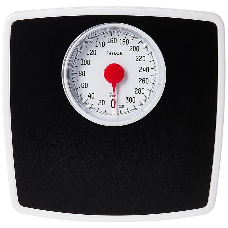 Taylor Battery Free Analog Scales for Body Weight, 330LB Capacity,