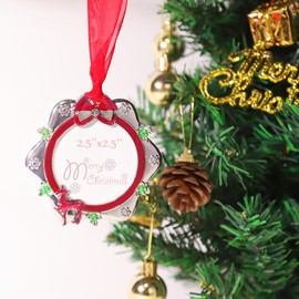 YRXINHES 2024 Christmas Tree Ornaments Home Decor Christmas Decorations Xmas Gifts Decorations Holiday Keepsake Gift Pendant Can Insert Photos (Garland)