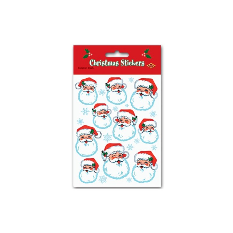 Beistle Santa Face Stickers