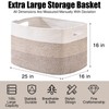 ICERZCZ Extra Large Blanket Basket Living Room, Rectangle Storage Basket,