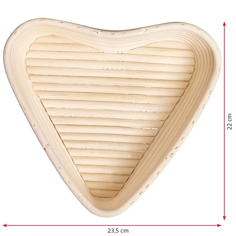 Westmark 3237227B Proofing Basket Set Heart Shape + Cover Wicker