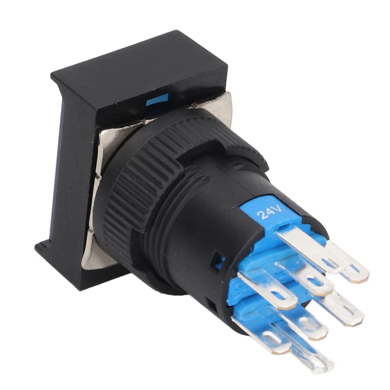 25Pcs Push Button Switch Self Locking AC DC 24V Accessory