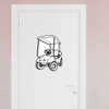 Extra Large 460mm 'Golf Cart' Permanent Sticker Decal for Cars/Windows/Bins/Walls