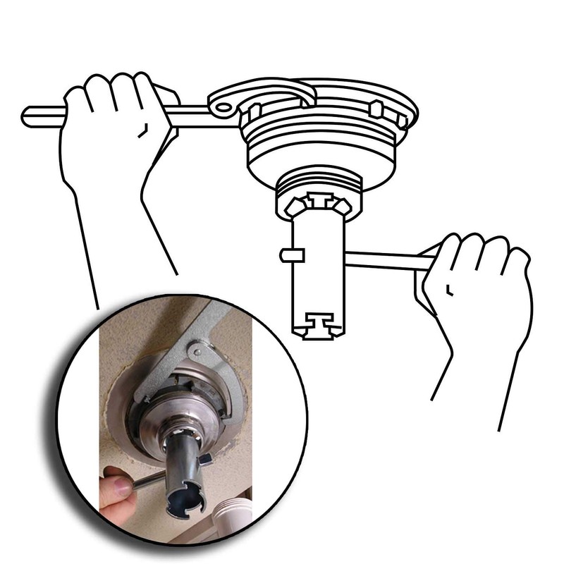 HAUTMEC Llave coladora para cesta, doble extremo de trabajo, llave