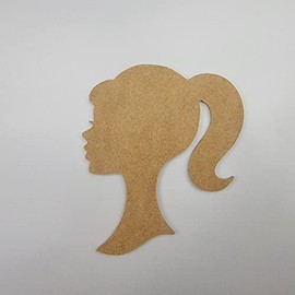 9" Doll Head, Unfinished MDF Art Shape by Wooden Craft Cutouts