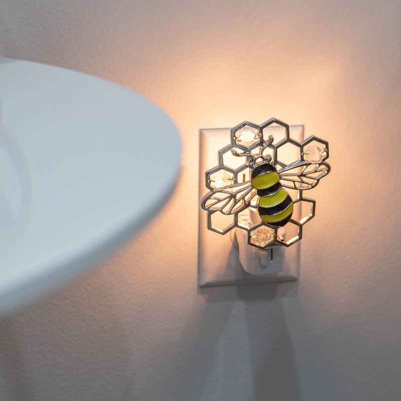 Ganz CG173576 Bee with Crystals Night Light, Multicolor
