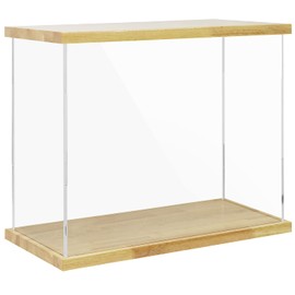 BenchPro Clear Acrylic Display Case for Trophy, Collectibles, Assemble Cube Display Box Stand Dust Proof Protection Showcase for Action Figures Toys. (1" Thick Wood, 21" H x 24" L x 12" D)