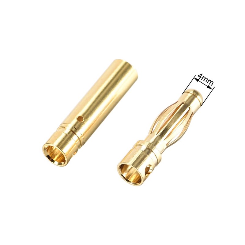 sourcing map 10 Pairs 4 mm Male and Female Banana