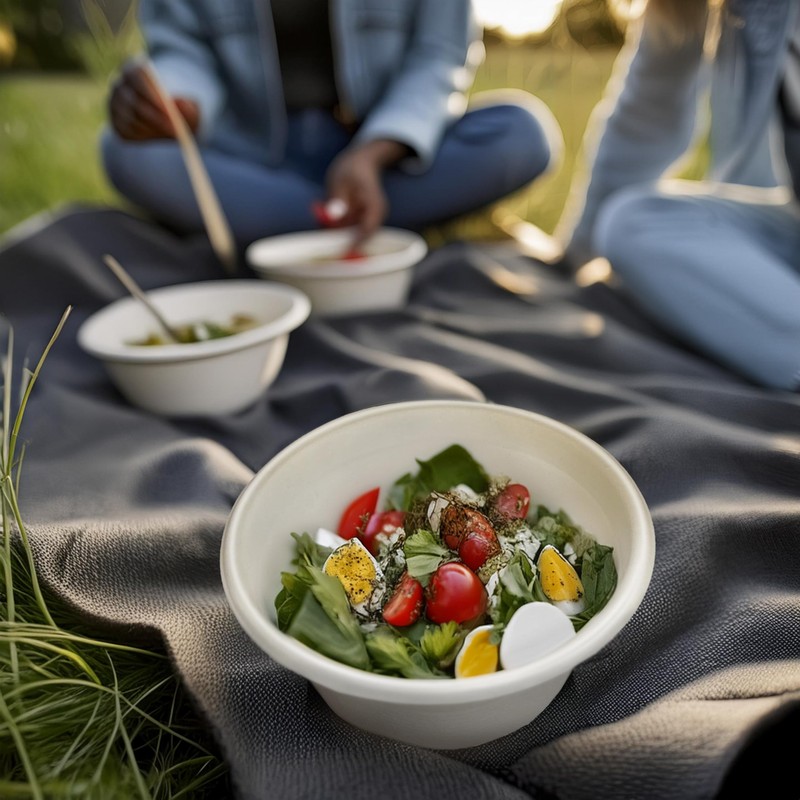 Love Nature Disposable Soup Bowls, 500 ml, Made of Sugar