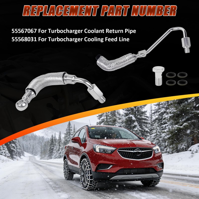 55567067 55568031 Turbocharger Cooling Feed Pipe & Coolant Return Hose