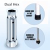 2Pcs Anode Magnesium Rod with 1-1/16" x 1-1/2" x 6"