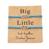 Big Sister Little Sister Card Infinity Wish Bracelets Set for