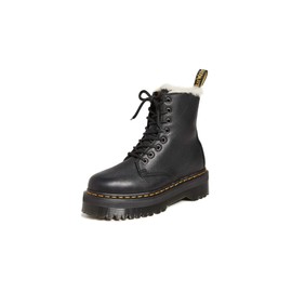 Dr. Martens Jadon Faux-Fur Lined 8 Eye Boots, Black, 7 US Women/6 US Men
