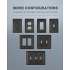 ZILLSEA 2-Pack Double Toggle Wall Plates, Aged Bronze Light Switch