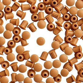 WidgetCo 3/16" and 5mm Honey Brown Hole Plugs, Conceal Most Holes in Plastic, Wood, Metal & Fiberglass (Qty 100)