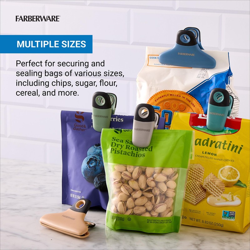 Farberware Professional Bag Clip, 5 piece set, Assorted