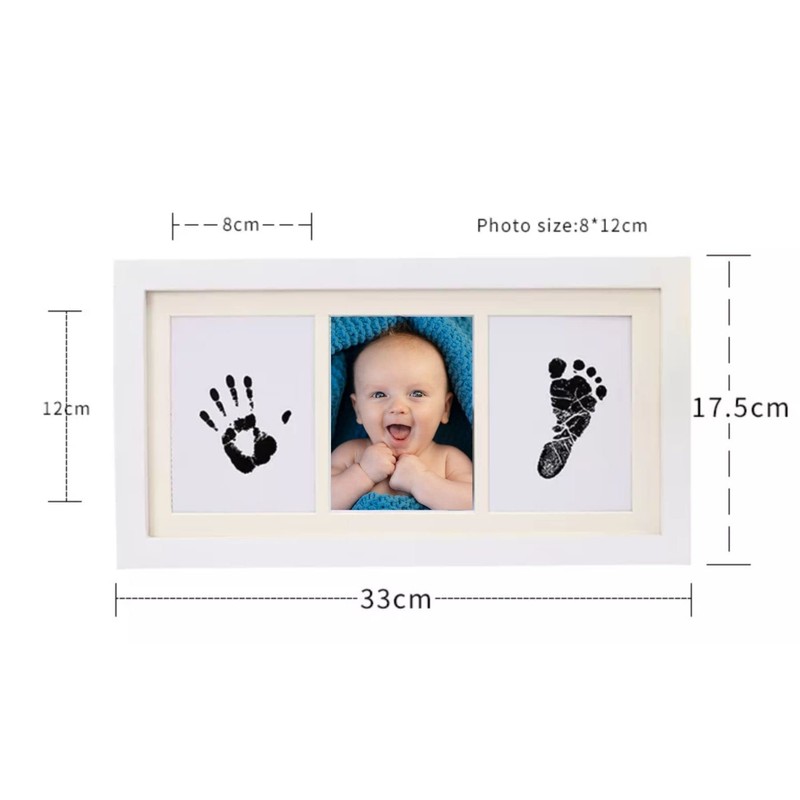 HuBorns - Baby Handprint and Footprint - Photo Frame for