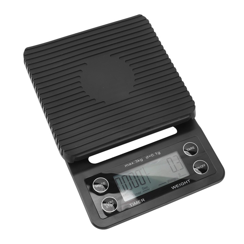 Digital Coffee Scale with Timer Waterproof Silicone Mat High Accuracy