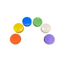 6 Mixed Tempera Colour Tablets + Lids Painting Home, School, Art & Design Blocks + Storage Case, Paint, Watercolour, Diameter 57 mm x 19 mm, Black