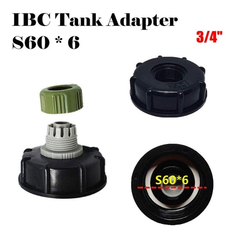 TOOLSTAR IBC adapter, plastic, IBC tank adapter, garden hoselock fitting