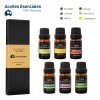 Kit De 6 Aceites Esenciales Para Difusor Aromaterapia 10 Ml