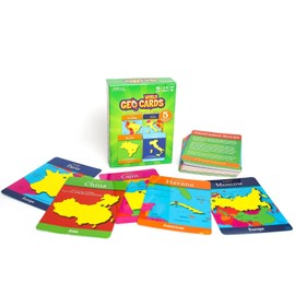 GeoToys — GeoCards World — Geography Card Games for Home, School and Travel — Learning Resources and Educational Toys — Kid Toys for Ages 4 and Up