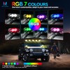 MICTUNING 4 Inch 56W LED Pods, RGB 7-Color Gradient Mode