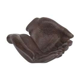 Creative Co-Op Cast Iron Hands Dish with Rust Finish