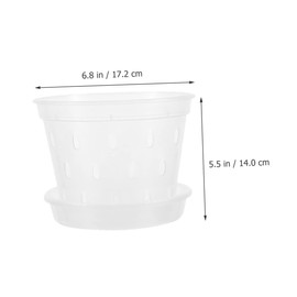 BESPORTBLE 2 Sets of Plastic Root Control Pots Drainage Holes for Orchids Succulents Flowers