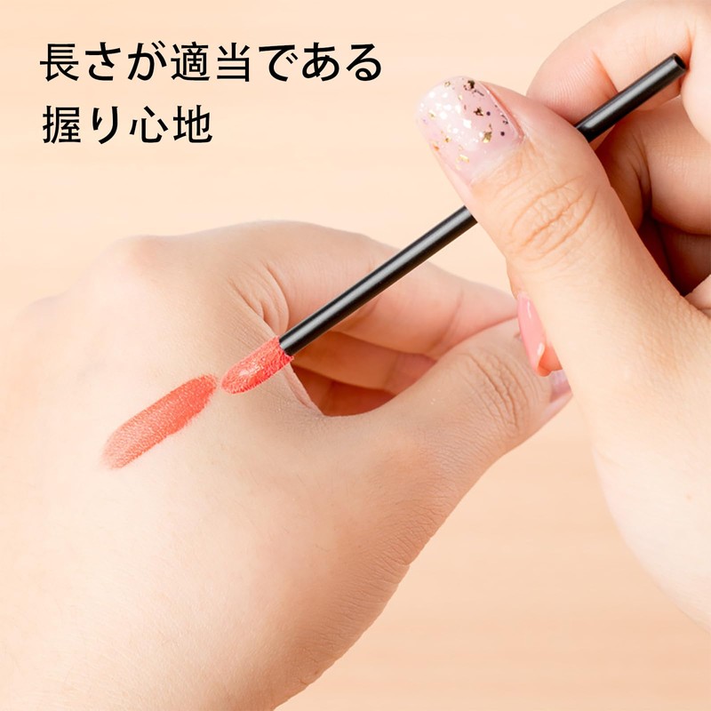 ALLVD Disposable Lip Brushes 100pcs Portable Disposable Lip Brush Hollow