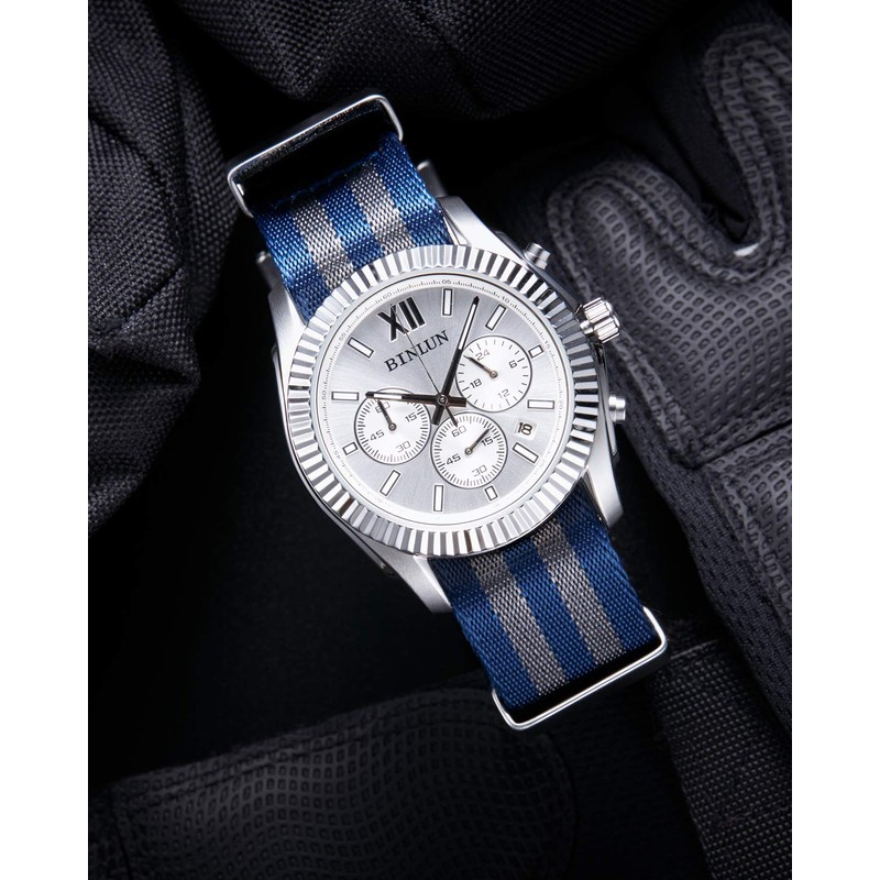 BINLUN Watch Band, Nylon Belt, Thick, 18mm 20mm 22mm 24mm