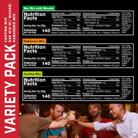 BEER NUTS Variety Pack, Habanero Bar Mix, 12oz Cantina Mix with Twang, 12oz Bar Mix w/Wasabi, nack Bulk Bundle Resealable Jars (12oz each, Pack of 3)