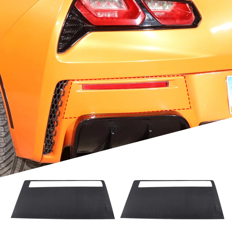 MXtech-23 For Corvette C7 2014-2019 Carbon Fiber Rear Bumper Fog