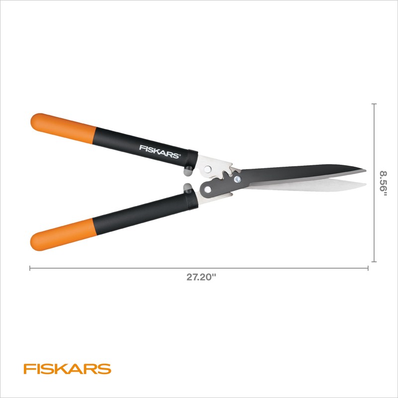 Fiskars PowerGear Hedge Shears - 23" Stainless Steel Blades -