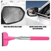 2Pcs Car Window Mini Squeegee, Portable Tiny Car Side Mirror