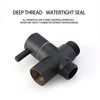 3-Way Solid Brass black Shower Arm Diverter Valve G1/2 Thread