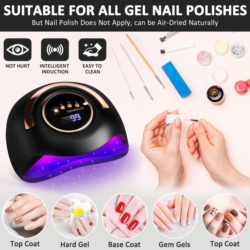 GUHAOOL 180 W Nail Dryer Lamp, UV Lamp for Gel