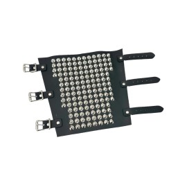 FUNK PLUS 14 Row  UK CONE Studded Gauntlet Bracer Genuine Leather Heavy Metal  Funkplus