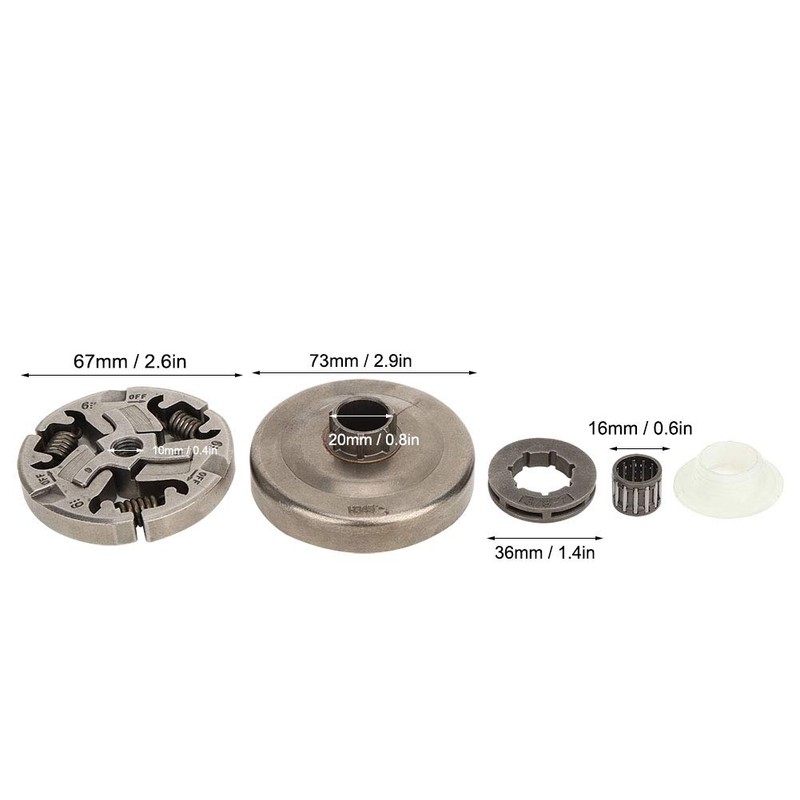Fdit 3 / 8 Inch 7 Teeth Clutch Drum Sprocket