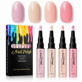 4PCS Water-Based Nail Polish Pen, ,Fast Drying Water Based No UV Light