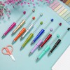 jiebor 50Pcs Beadable Pens Plastic Bead Pen Black Ink Ballpoint