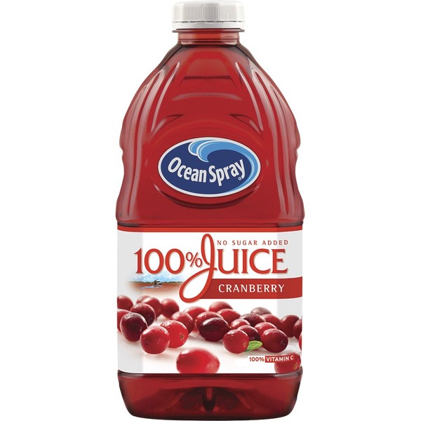 Ocean Spray 100% Juice Cranberry, 60 Ounce Bottles (Pack of 8)
