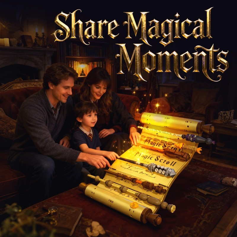 Sosuy Magic Scroll Wand Building Blocks Set — Wizard Scroll