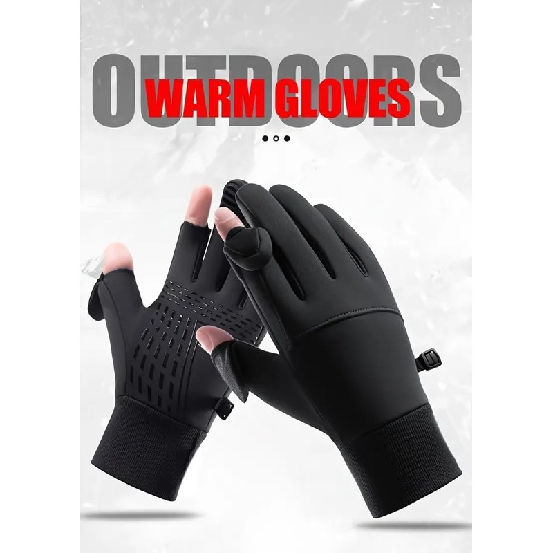 2XK-NOV Fingerless Gloves Fishing Gloves Winter Gloves - Hunting Gloves