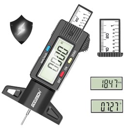 GODESON Digital Tyre Tread Depth Gauge UK,0-25.4 Mm Inch Tyre Guage Digital with Large LCD Display and Tire Tread Depth Measuring Tool for Cars,Trucks,Moto