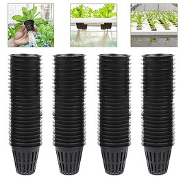 100 PCS Heavy Duty Net Pots for Hydroponics and Aquaponics
