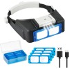 Beileshi Rechargeable Head-Mounted 1.5x-3.5x - Optical Glass & Led Light
